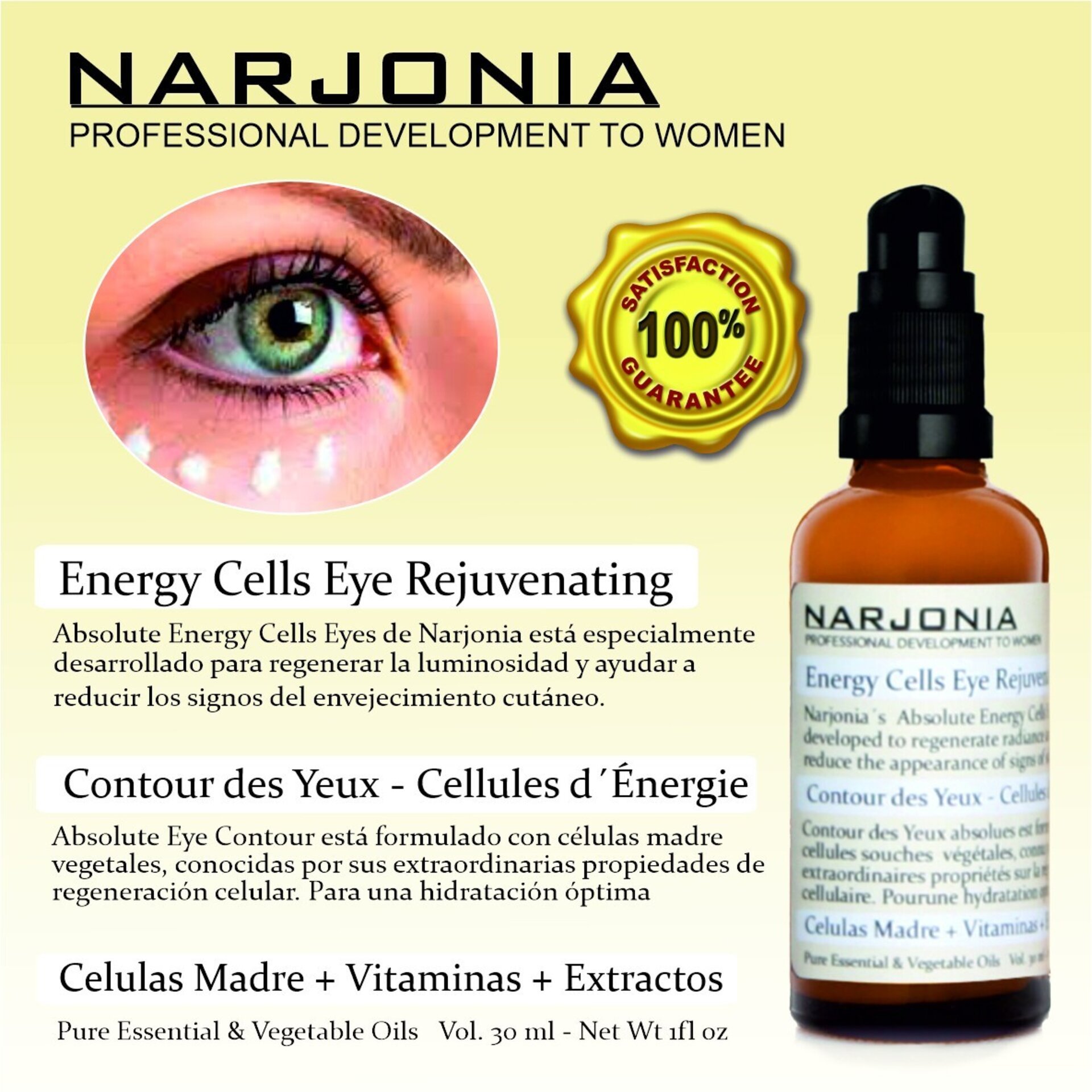 Crema rejuvenecedora de contorno de ojos con celulas madre energeticas - 4