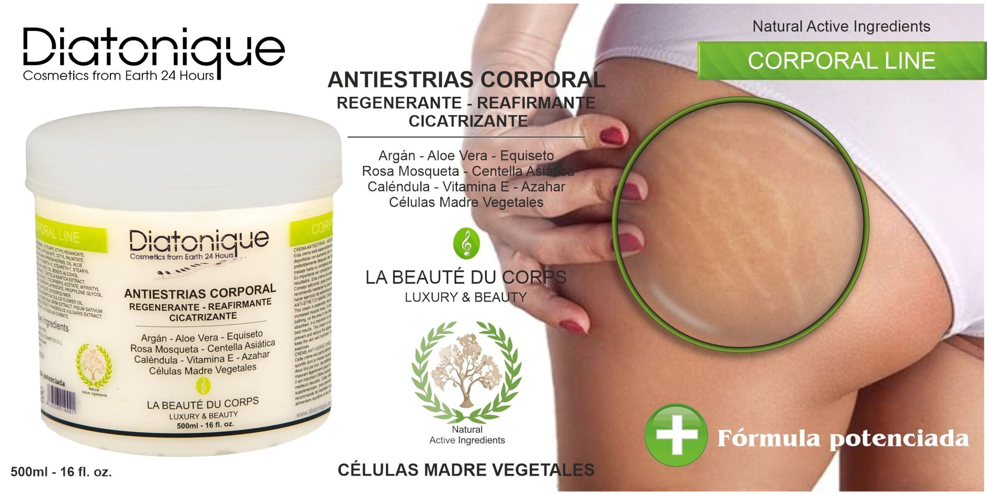 Crema Antiestrías Diatonique Plus 500 ml - Regeneradora con Centella Asiática - 2