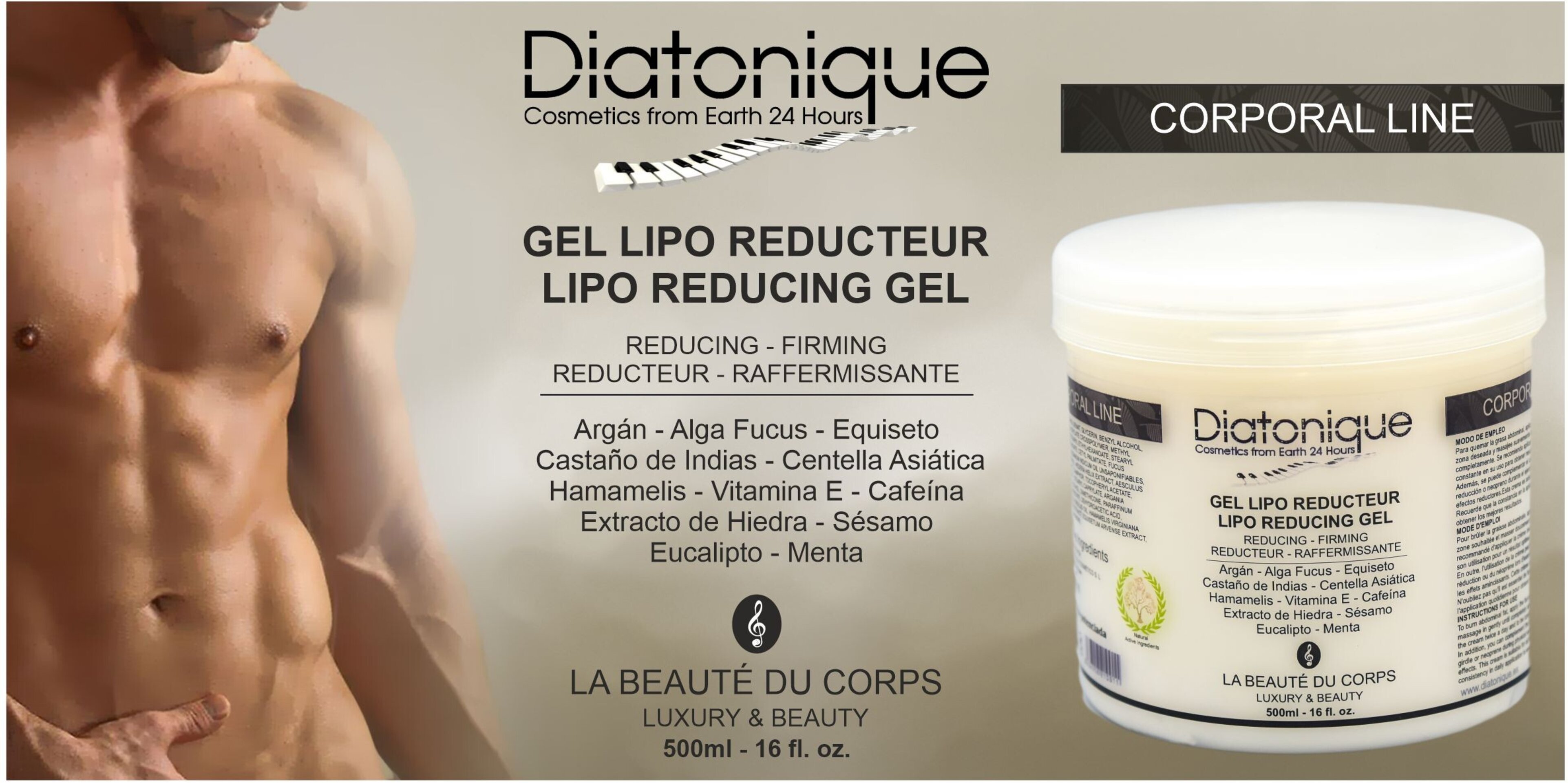 GEL ANTICELULÍTICO REDUCTOR FRÍO CALOR MAS PLUS DIATONIQUE 500 ML - Abdomen - 6