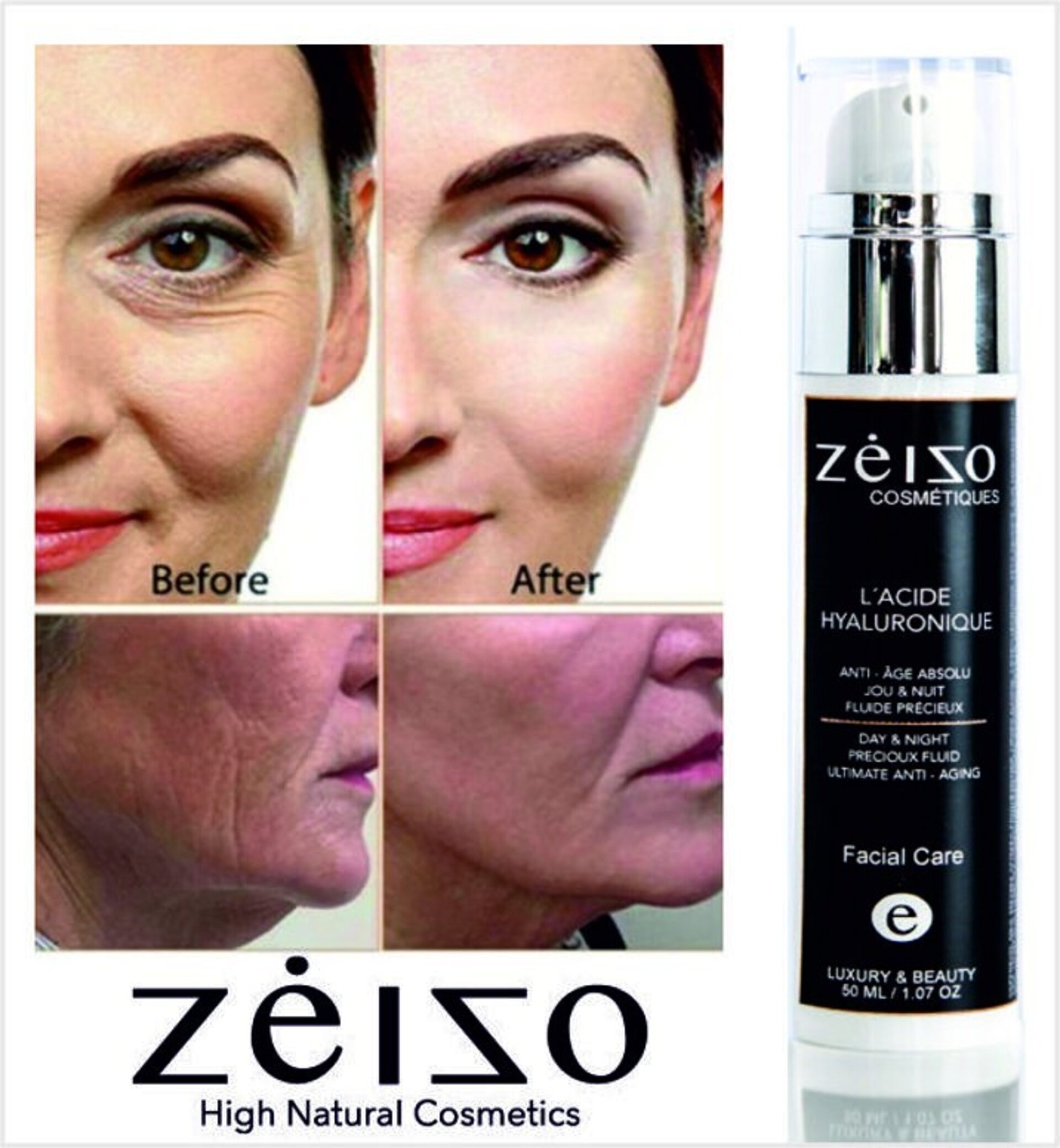 Crema Antiedad de Ácido Hialurónico Zeizo para una Piel Luminosa y Juvenil 50 ml - 3