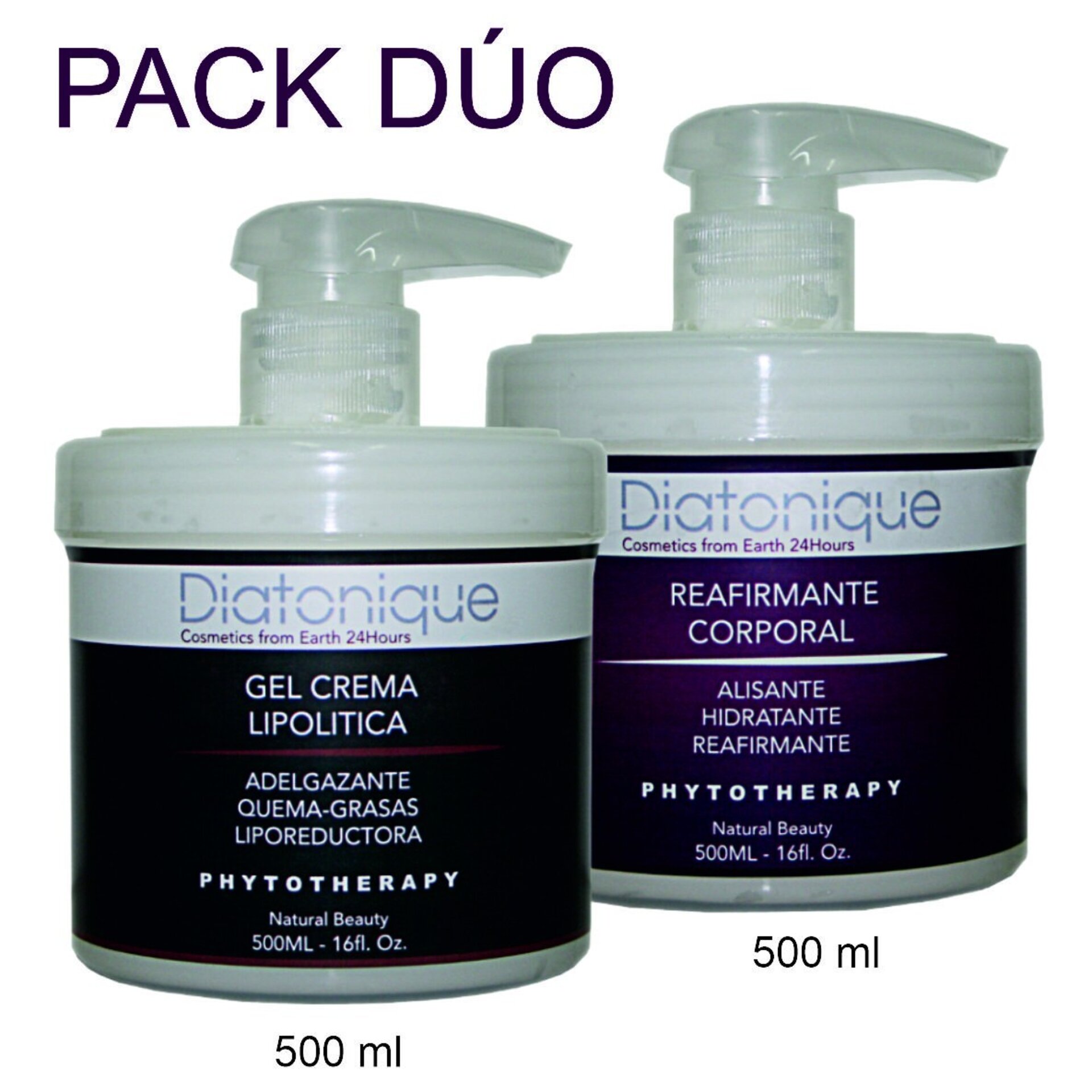 Diatonique Pack Duo: Crema Reafirmante y Gel Reductor Corporal 500 + 500 ML - 3