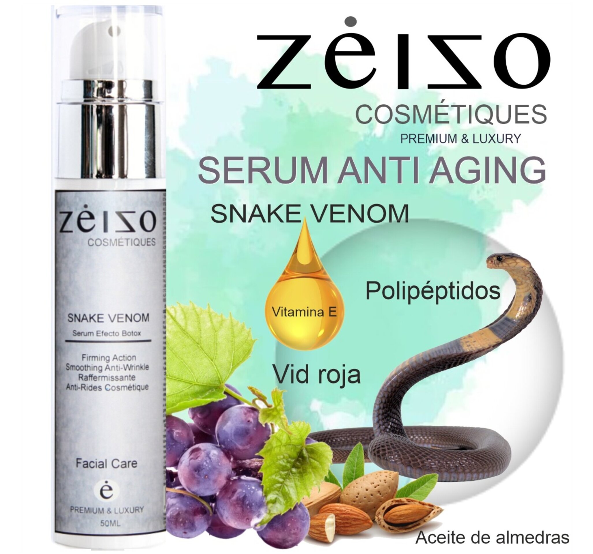Serum-Crema Antienvejecimiento Snake,  Premium 50ml - Antienvejecimiento - 3