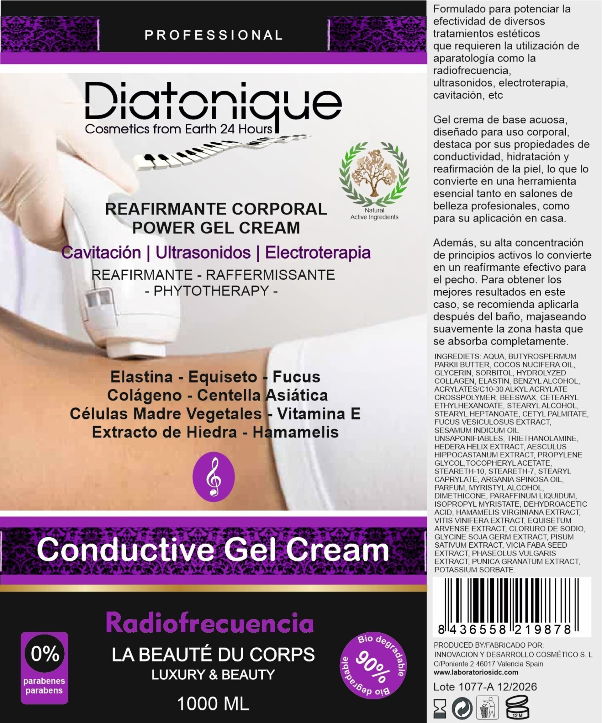 Gel-Crema Corporal Reafirmante Hidratante para Radiofrecuencia y Cavitación - 5