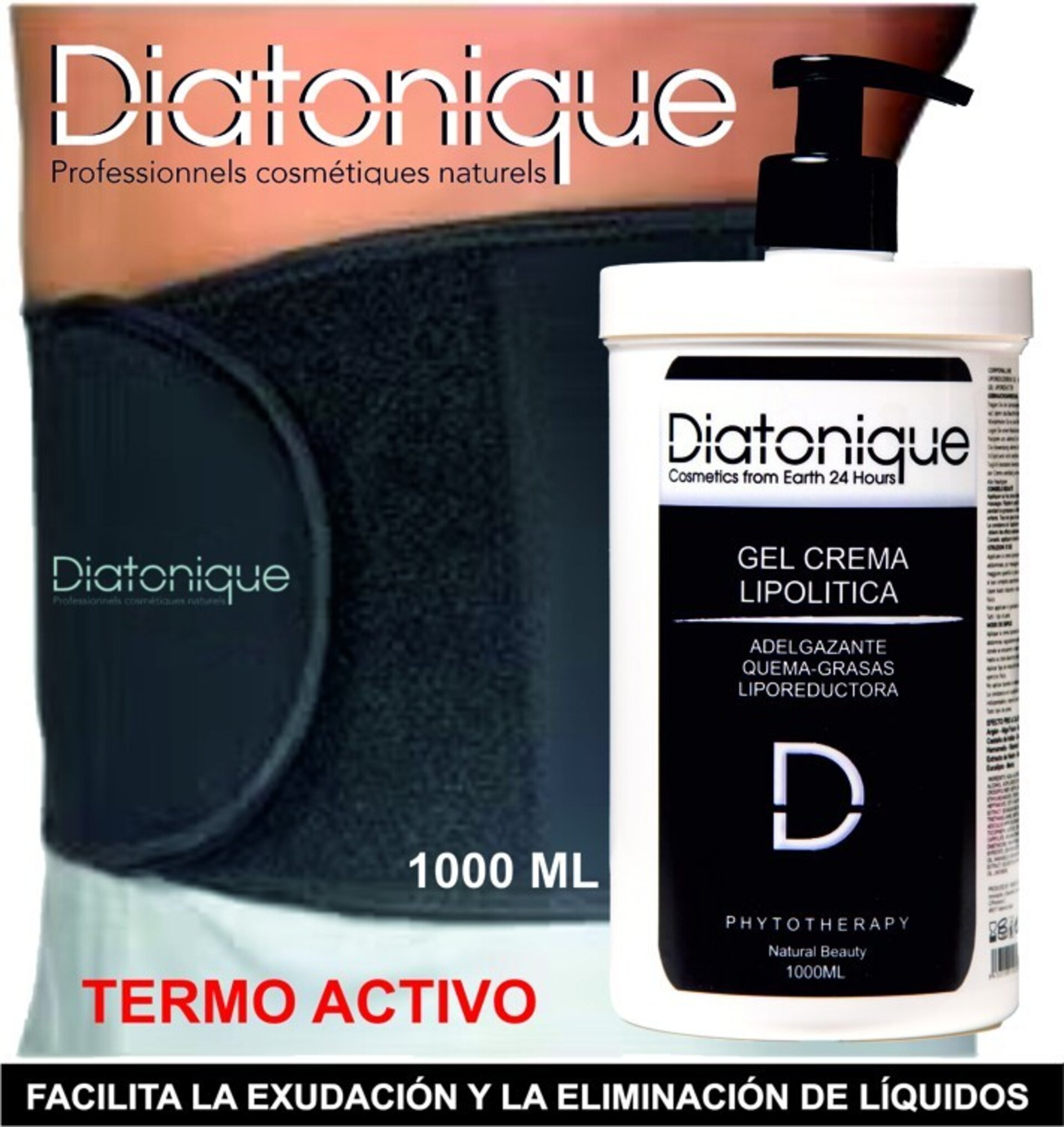 Gel Slim Liporeductor Quema Grasas - Diatonique - Vientre Plano - 1000 ML - 5