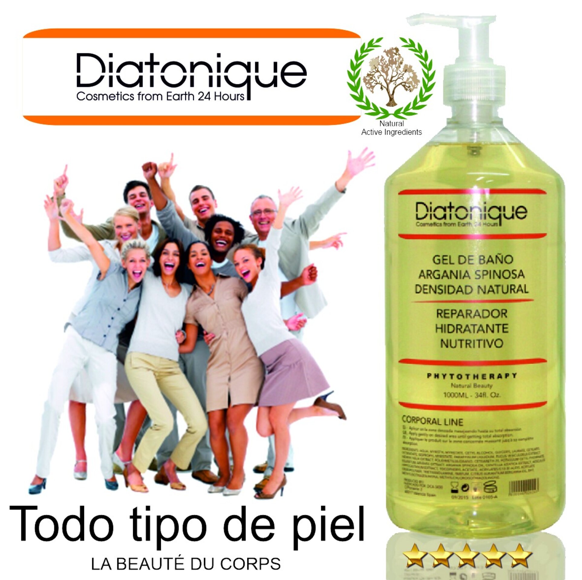 Gel de Ducha Argán Argania Spinosa Diatonique 1000 ml - Suavidad y regeneración - 2