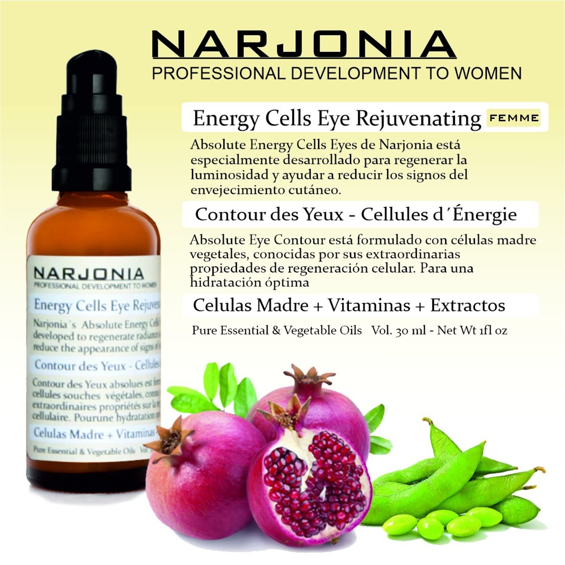 Crema rejuvenecedora de contorno de ojos con celulas madre energeticas - 3