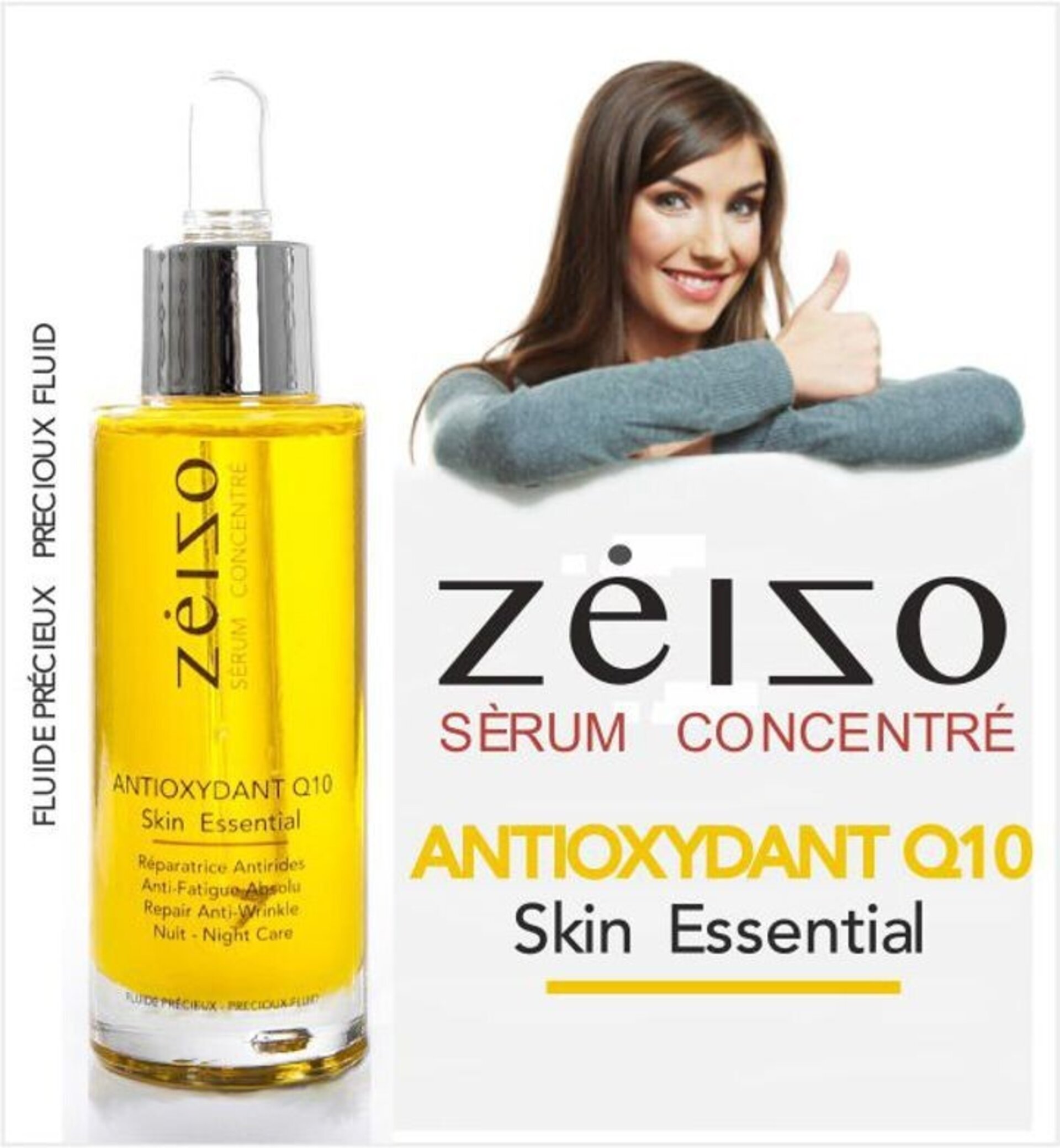 Serum antioxidante Zeizo con Coenzima Q10, ácido hialurónico y vitamina E - 3
