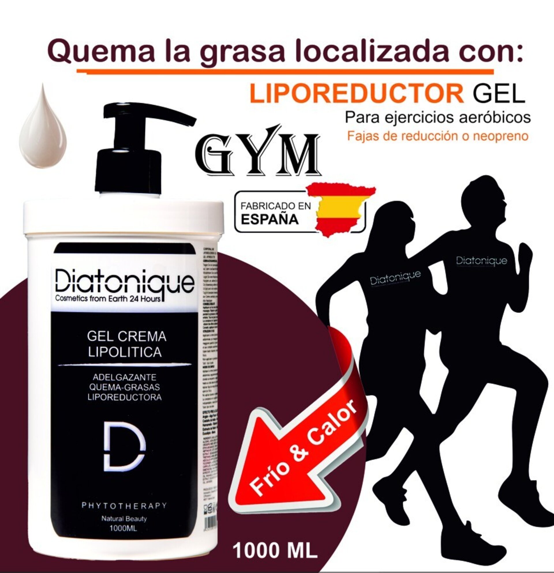 Gel Slim Liporeductor Quema Grasas - Diatonique - Vientre Plano - 1000 ML - 2