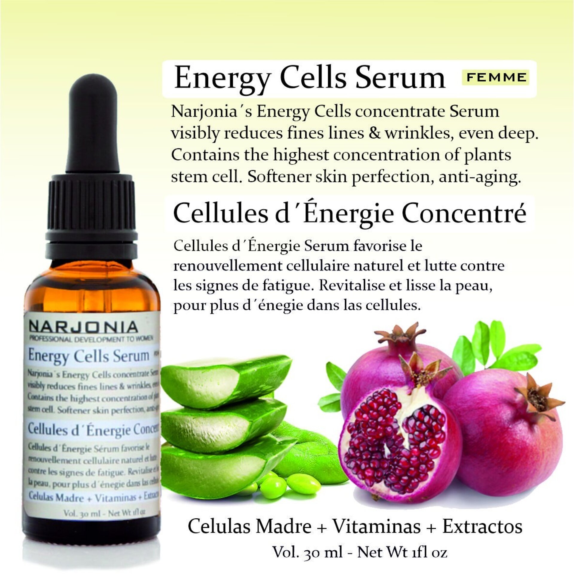 Suero Rejuvenecedor Celular con Vitamina E - Narjonia Cosmetics Antiarrugas - 2