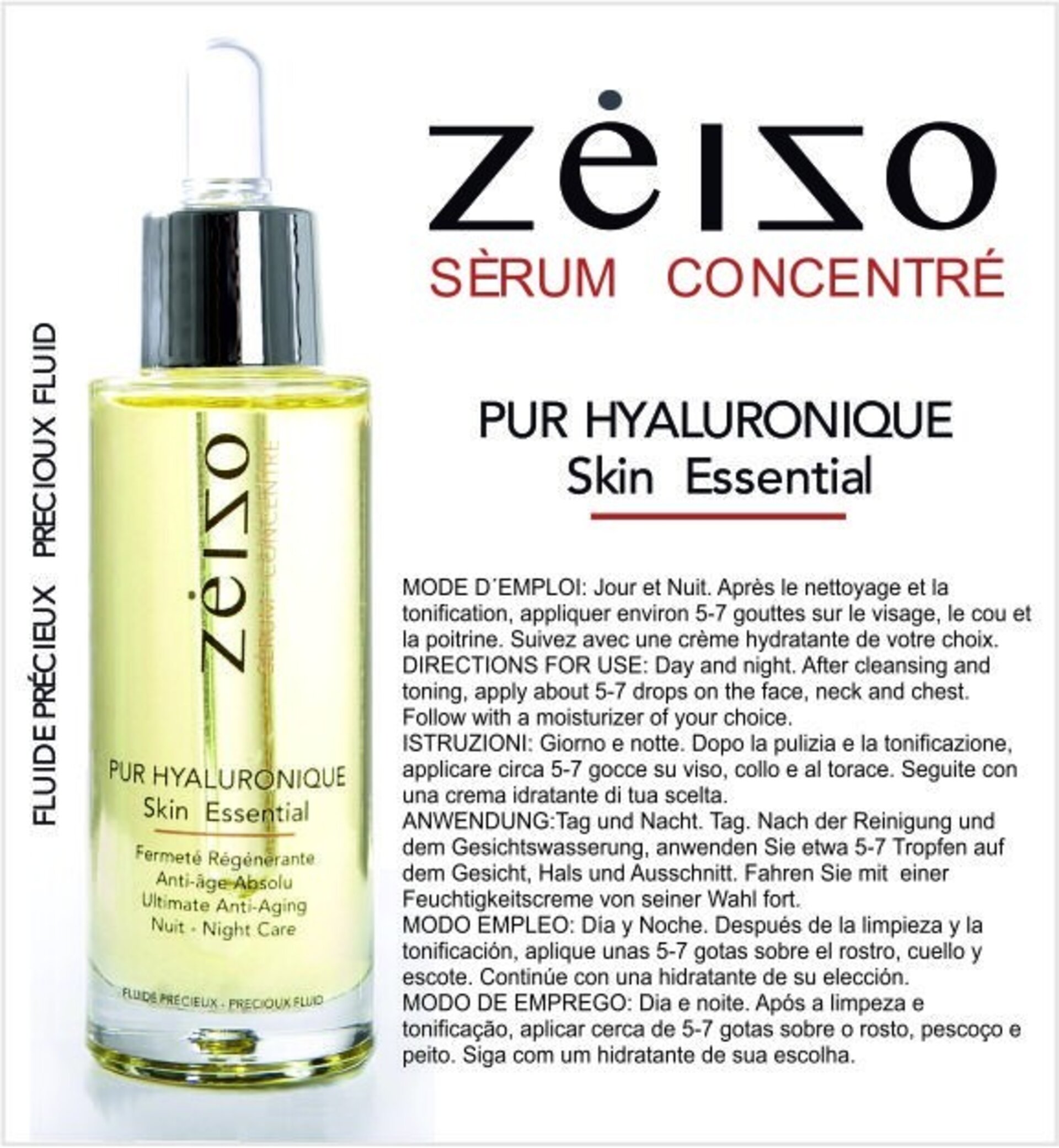 Zeizo Serum Ácido Hialurónico Concentrado Reparador Antiarrugas 30 ml - 5