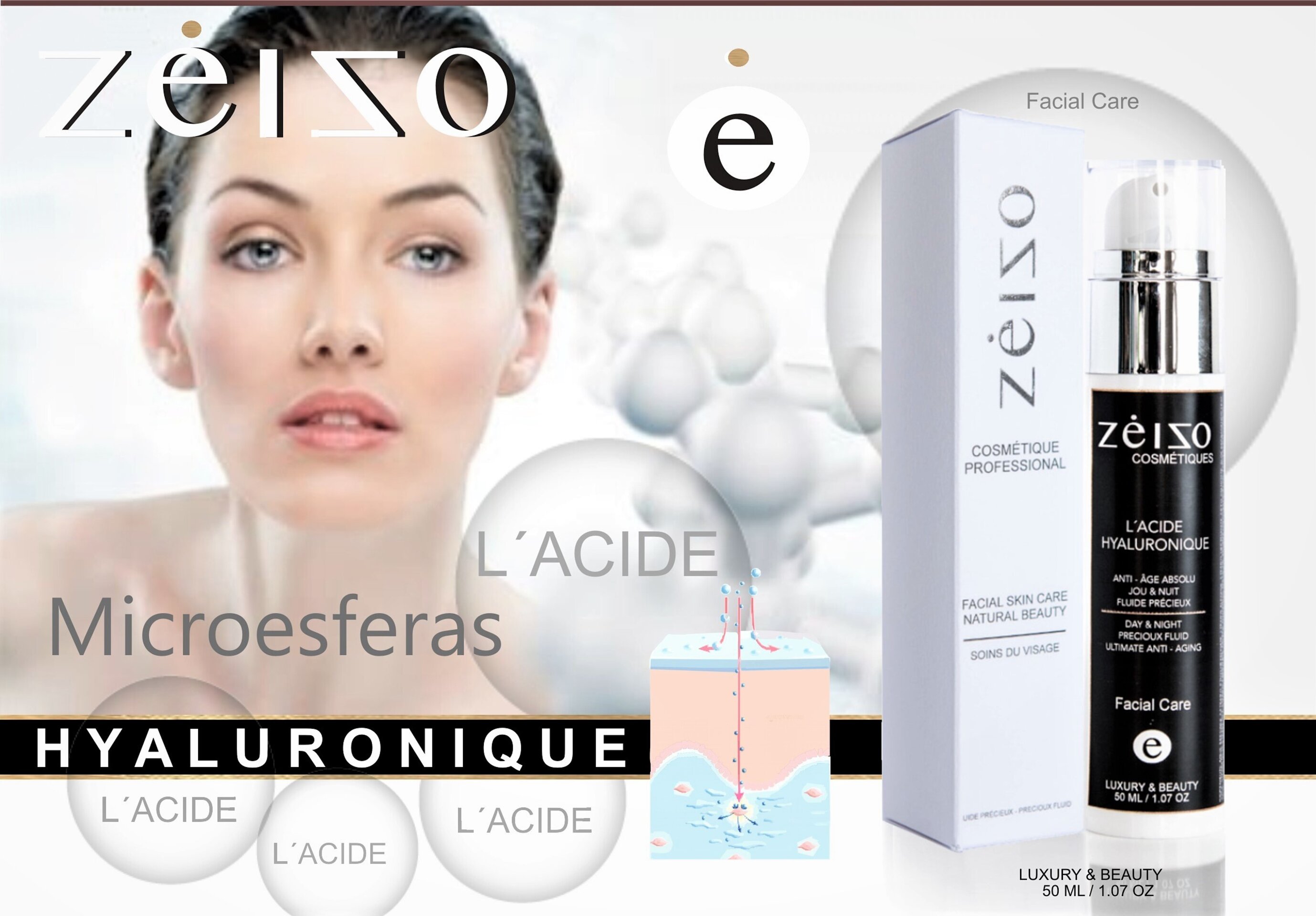 Crema Antiedad de Ácido Hialurónico Zeizo para una Piel Luminosa y Juvenil 50 ml - 4