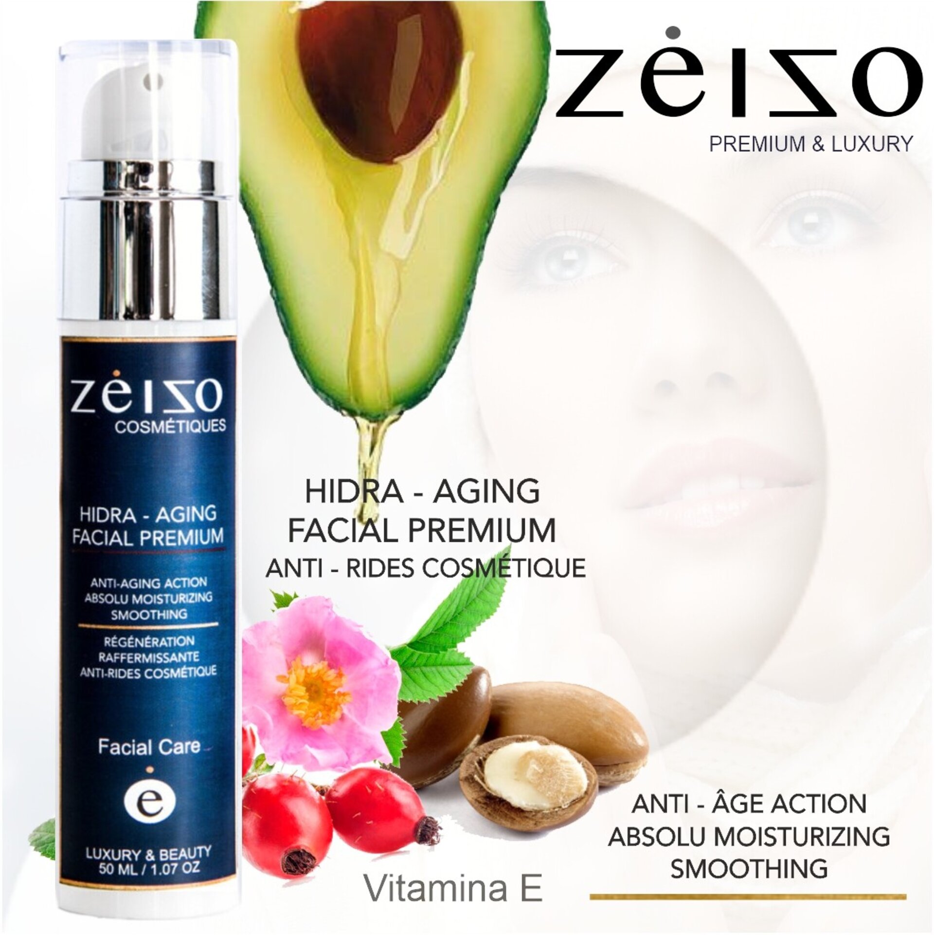 Crema Hidratante Antiedad con Vitamina E y Colágeno - 2