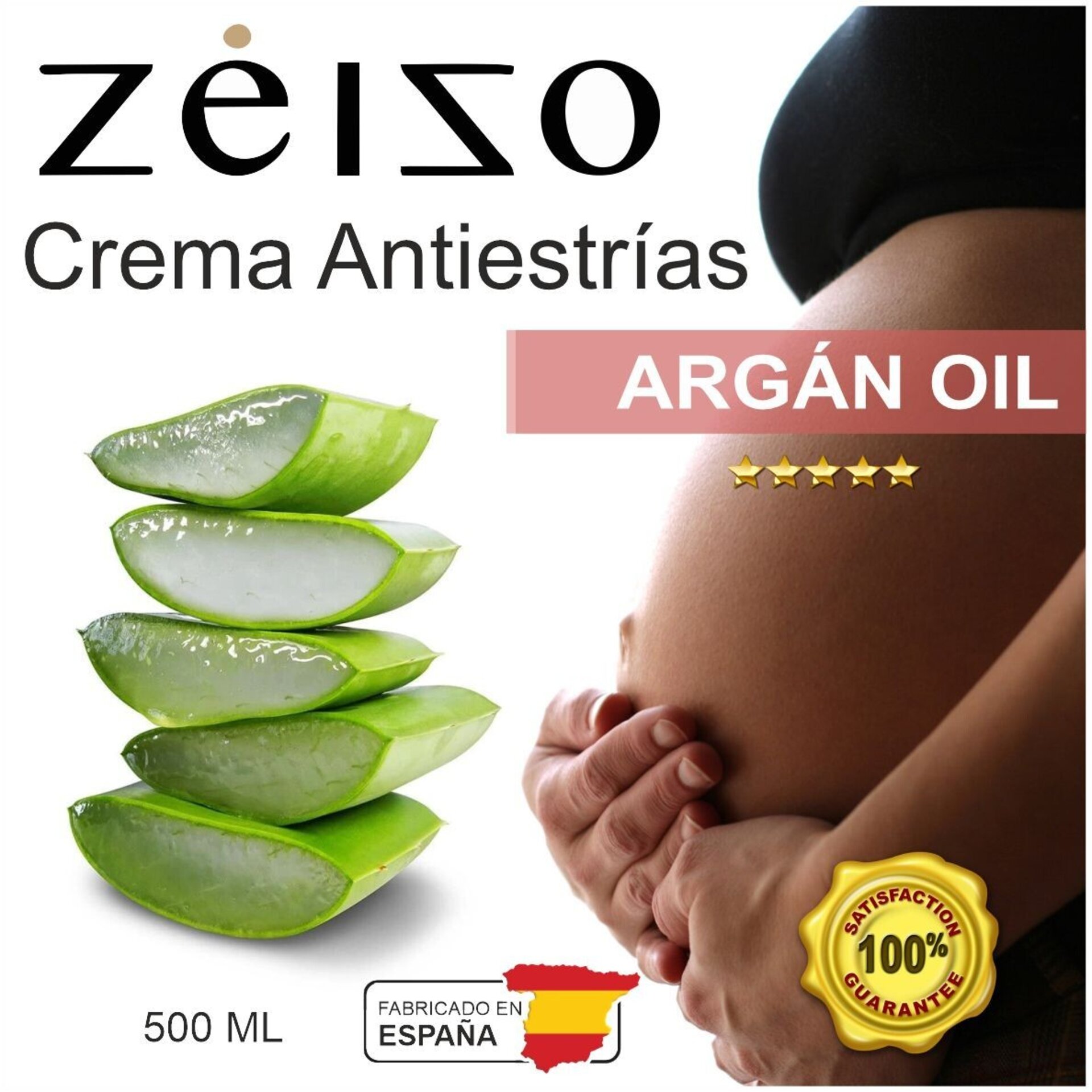 Crema Antiestrías corporal con Células Madre y Argan 500 ml -Zeizo - 2