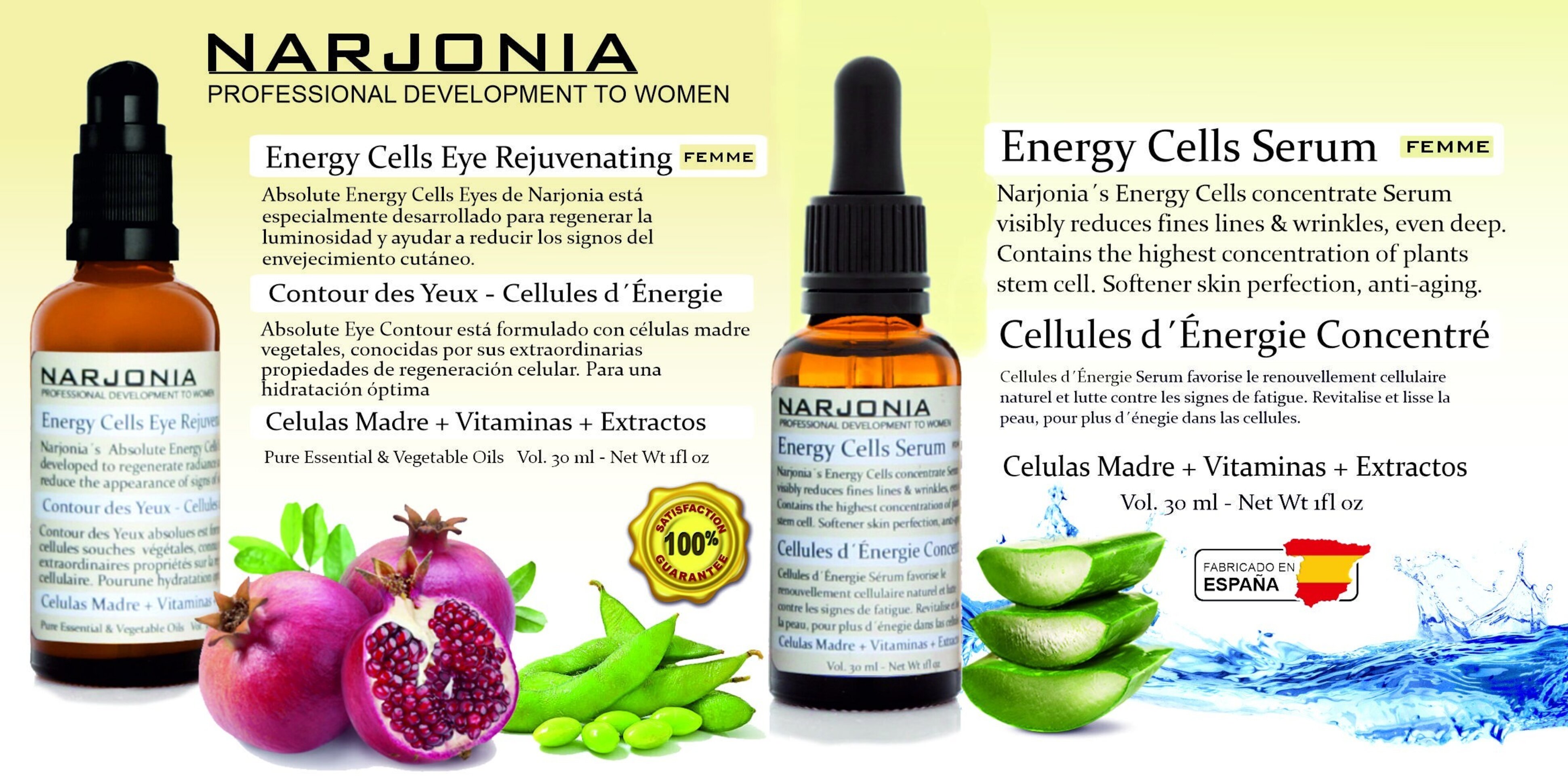 Pack rejuvenecedor de células madre Narjonia - Contorno de ojos + Suero - 6
