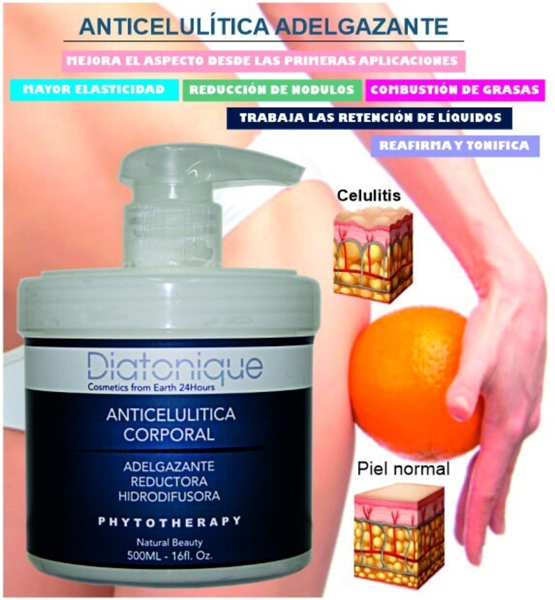 Crema Anticelulítica Profesional Diatonique 500ml - Reductora - 2