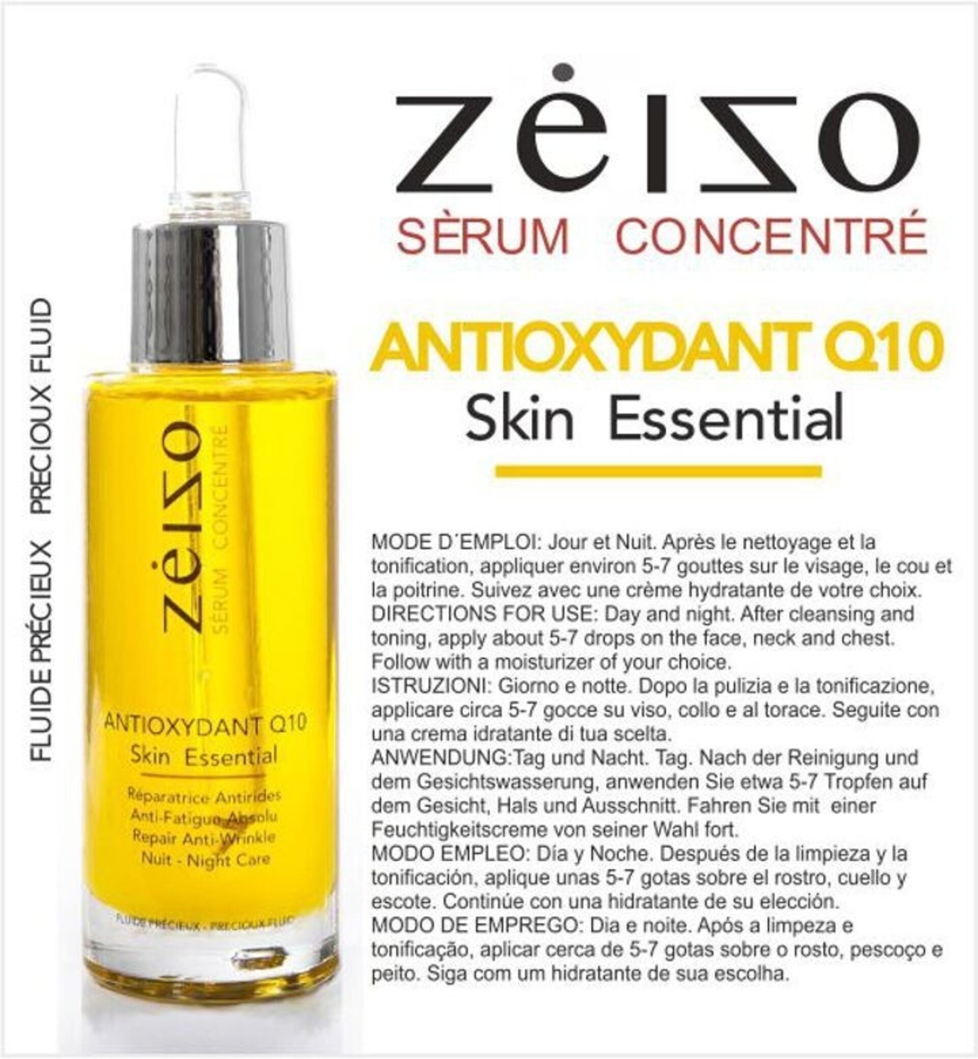 Serum antioxidante Zeizo con Coenzima Q10, ácido hialurónico y vitamina E - 7