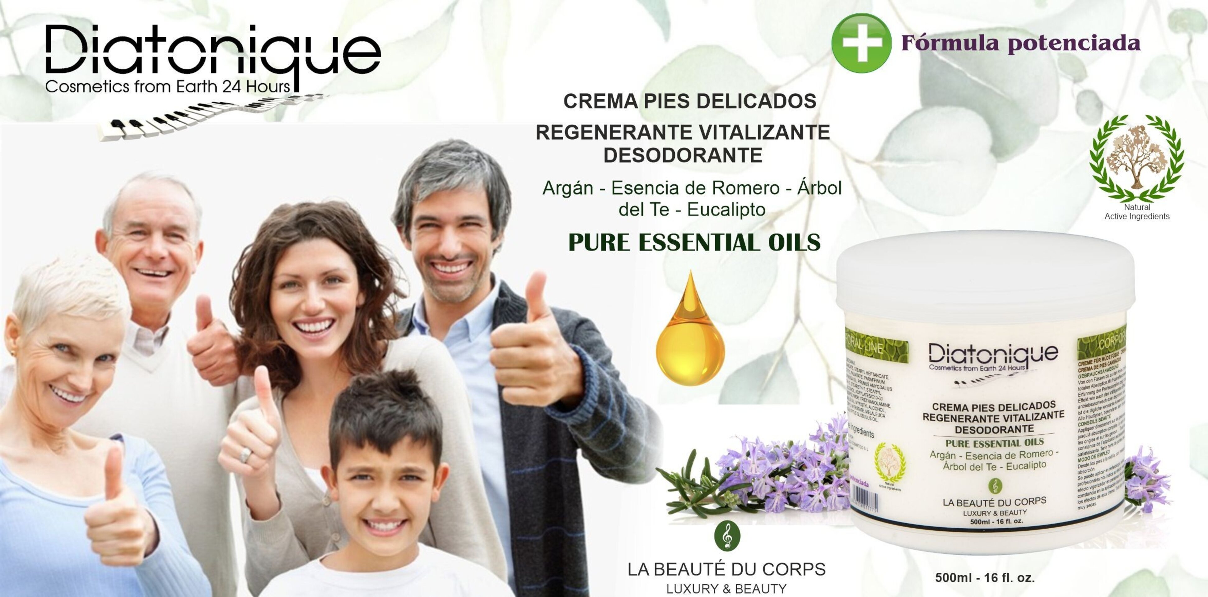Crema para Pies Delicados Mas Plus de Diatonique 500 ml - 4
