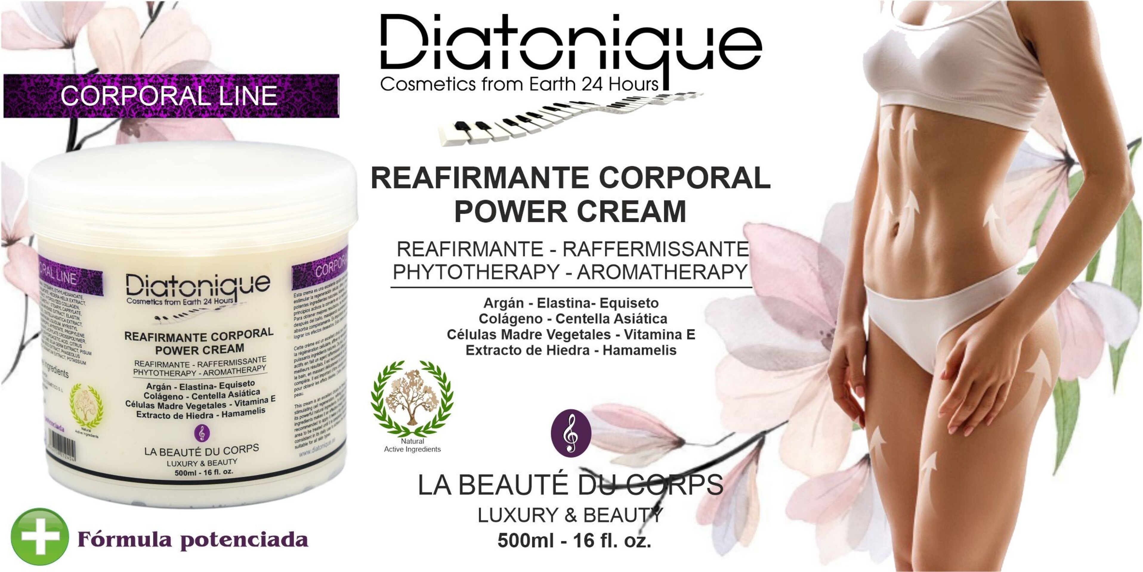 Crema Reafirmante Reductora Corporal Mas Plus Diatonique 500 ml - Antiflacidez - 5